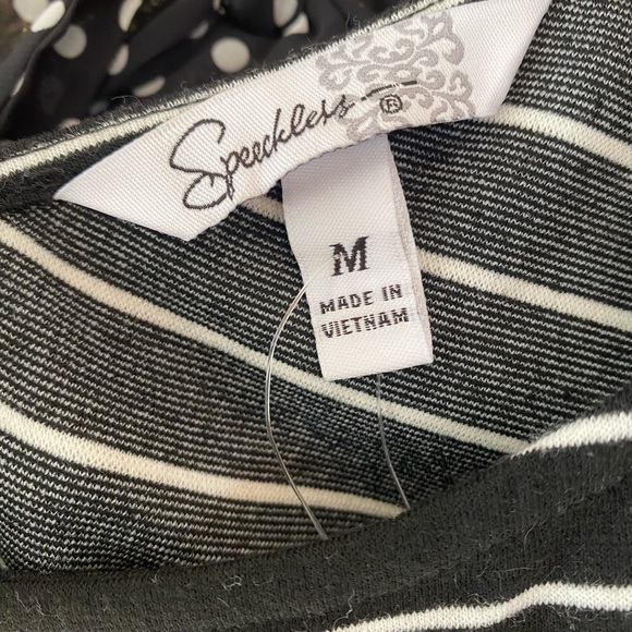 NWT Speechless Black/White Stripped Dress, size M junior - Picture 5 of 6